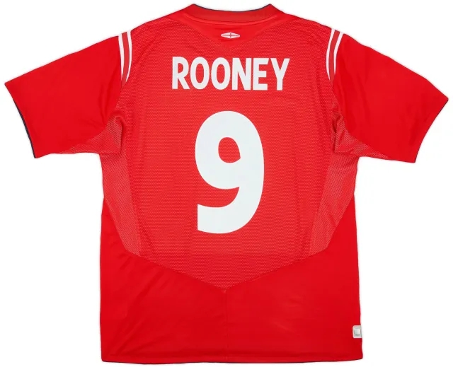 Umbro 2004-06 England Away Shirt Rooney #9 - 7/10 - (L)