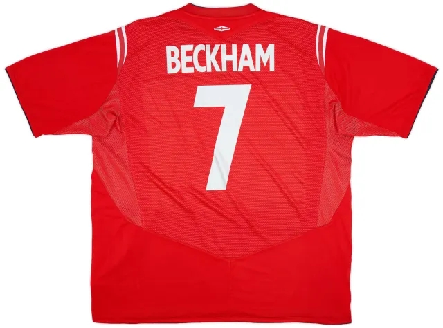 Umbro 2004-06 England Away Shirt Beckham #7 - 7/10 - (XXL)
