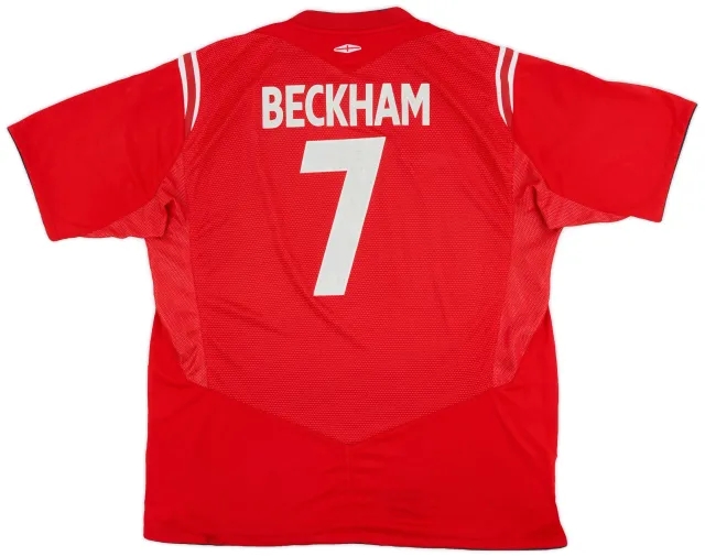 Umbro 2004-06 England Away Shirt Beckham #7 - 7/10 - (XL)