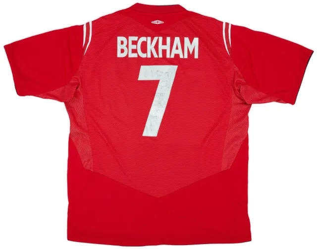 Umbro 2004-06 England Away Shirt Beckham #7 - 6/10 - (XL)