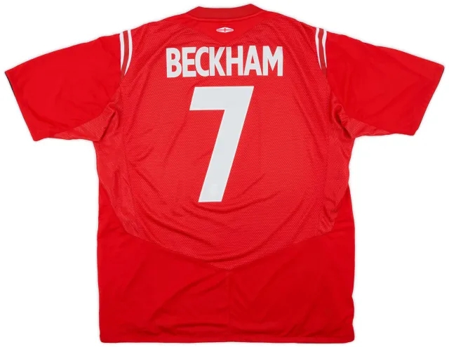 Umbro 2004-06 England Away Shirt Beckham #7 - 7/10 - (L)