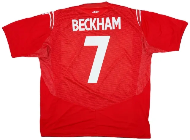 Umbro 2004-06 England Away Shirt Beckham #7 - 6/10 - (XXL)