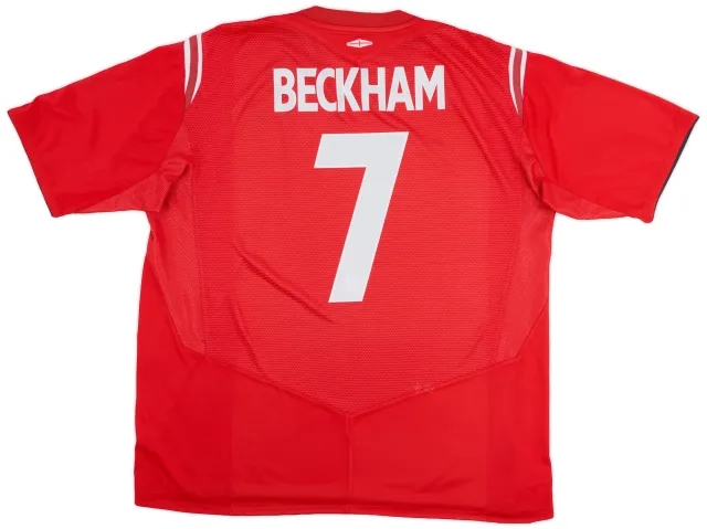 Umbro 2004-06 England Away Shirt Beckham #7 - 6/10 - (XXL)