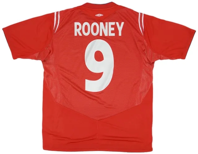 Umbro 2004-06 England Away Shirt Rooney #9 - 6/10 - (L)