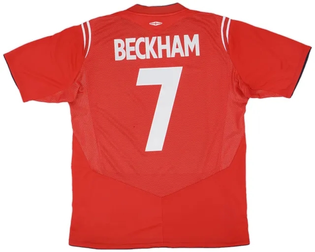 Umbro 2004-06 England Away Shirt Beckham #7 - 6/10 - (L)