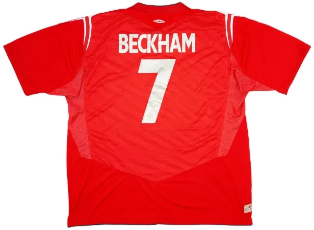 Umbro 2004-06 England Away Shirt Beckham #7 - 6/10 - (XL)