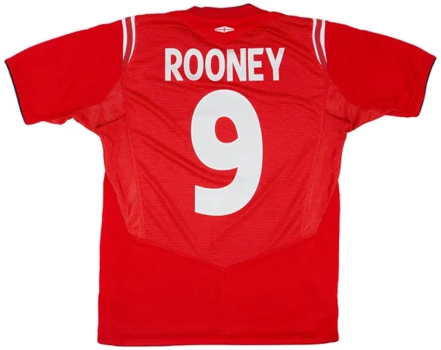Umbro 2004-06 England Away Shirt Rooney #9 - 8/10 - (S)