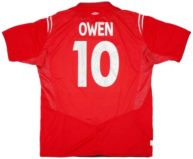 Umbro 2004-06 England Away Shirt Owen #10 - 6/10 - (XL)