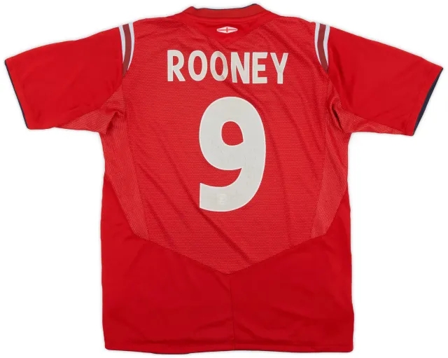 Umbro 2004-06 England Away Shirt Rooney #9 - 5/10 - (XL.Boys)