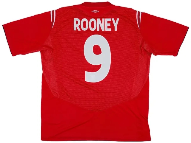 Umbro 2004-06 England Away Shirt Rooney #9 - 8/10 - (XL)
