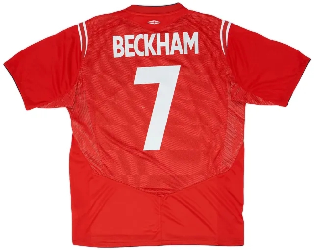 Umbro 2004-06 England Away Shirt Beckham #7 - 6/10 - (L)