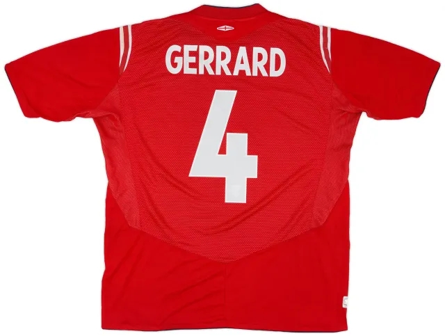 Umbro 2004-06 England Away Shirt Gerrard #4 - 6/10 - (XXL)