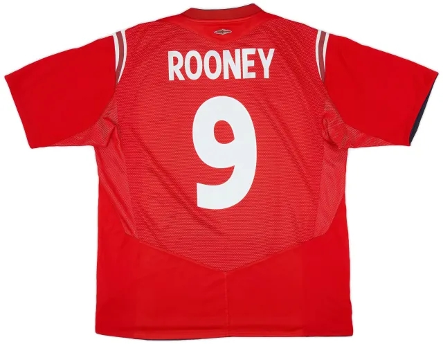 Umbro 2004-06 England Away Shirt Rooney #9 - 5/10 - (XL)