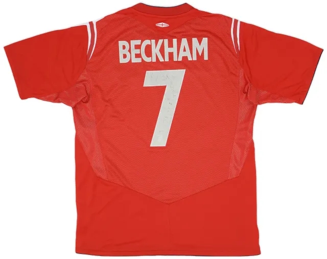 Umbro 2004-06 England Away Shirt Beckham #7 - 7/10 - (L)