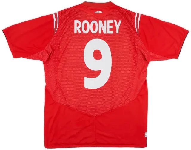 Umbro 2004-06 England Away Shirt Rooney #9 - 7/10 - (L)