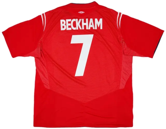Umbro 2004-06 England Away Shirt Beckham #7 - 6/10 - (XXL)