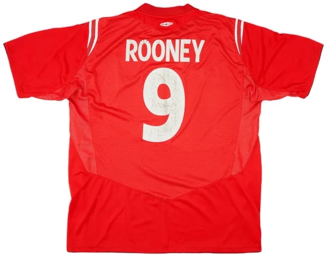 Umbro 2004-06 England Away Shirt Rooney #9 - 5/10 - (XL)