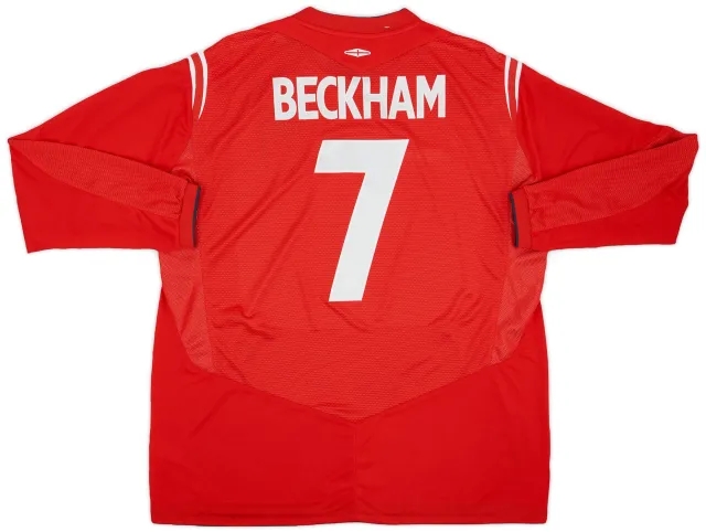 Umbro 2004-06 England Away Shirt Beckham #7 (XXL)