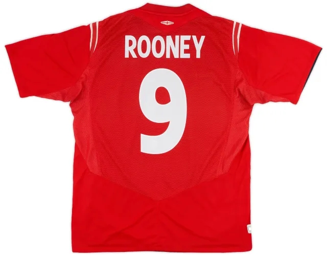 Umbro 2004-06 England Away Shirt Rooney #9 - 7/10 - (L)