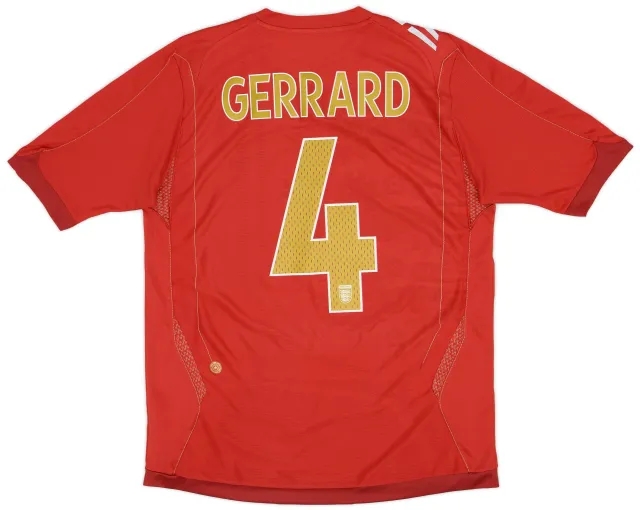 Umbro 2006-08 England Away Shirt Gerrard #4 - 6/10 - (M)