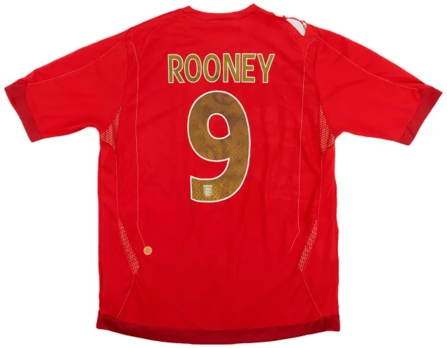 Umbro 2006-08 England Away Shirt Rooney #9 - 5/10 - (L)