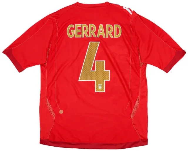 Umbro 2006-08 England Away Shirt Gerrard #4 - 8/10 - (L)