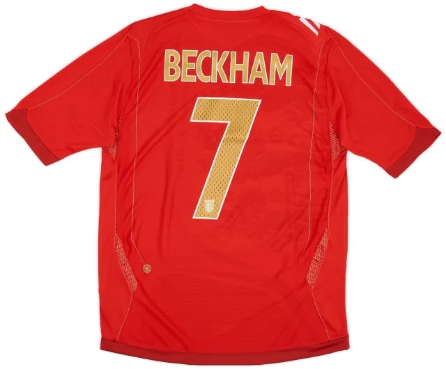 Umbro 2006-08 England Away Shirt Beckham #7 (M)