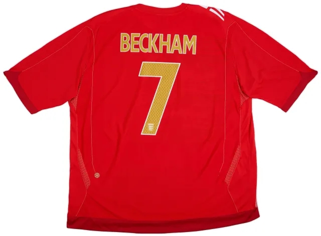 Umbro 2006-08 England Away Shirt Beckham #7 - 9/10 - (3XL)