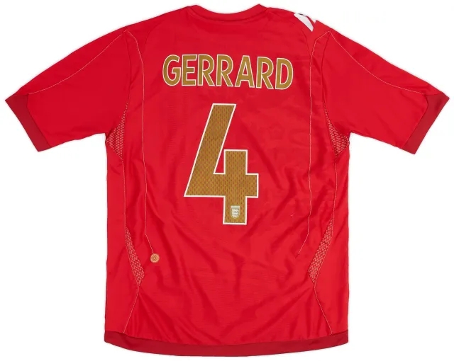 Umbro 2006-08 England Away Shirt Gerrard #4 - 7/10 - (M)