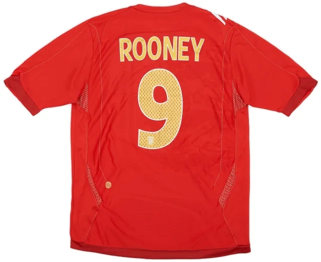 Umbro 2006-08 England Away Shirt Rooney #9 - 6/10 - (M)