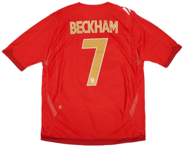Umbro 2006-08 England Away Shirt Beckham #7 (XL)