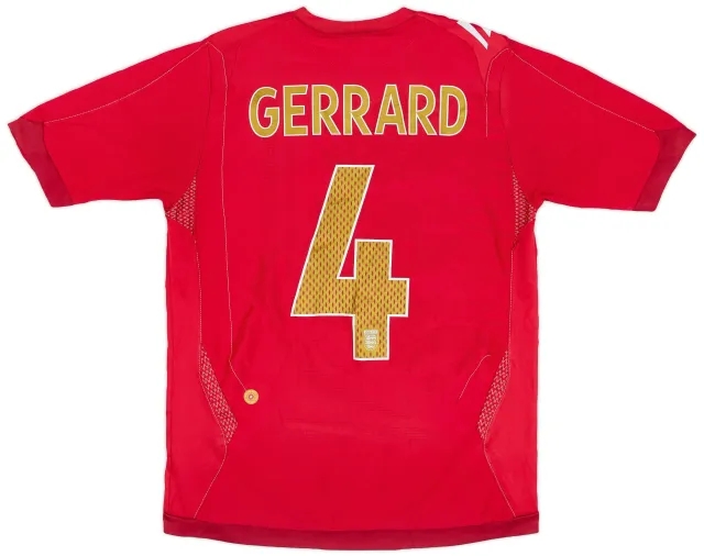 Umbro 2006-08 England Away Shirt Gerrard #4 - 6/10 - (S)