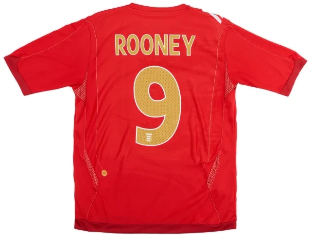 Umbro 2006-08 England Away Shirt Rooney #9 - 5/10 - (L)