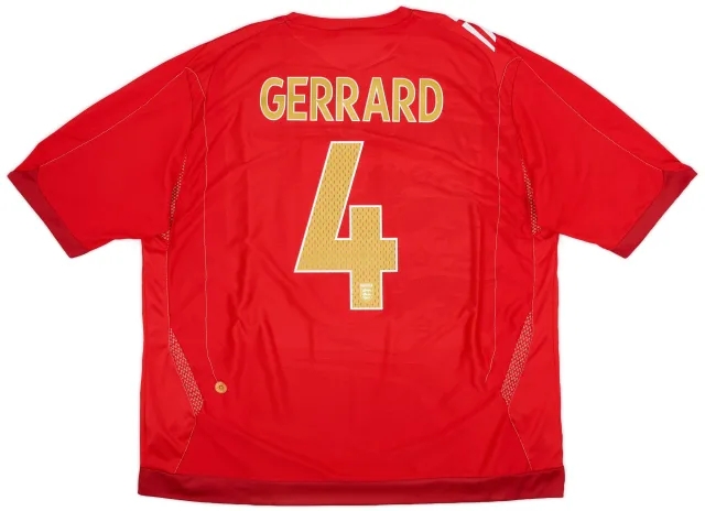 Umbro 2006-08 England Away Shirt Gerrard #4 - 9/10 - (3XL)