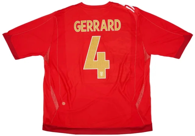 Umbro 2006-08 England Away Shirt Gerrard #4 - 9/10 - (3XL)