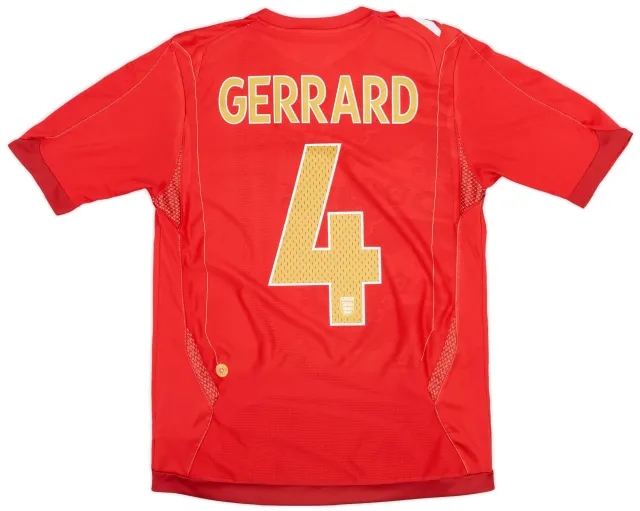 Umbro 2006-08 England Away Shirt Gerrard #4 - 7/10 - (S)