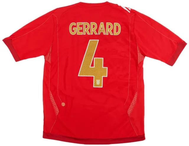 Umbro 2006-08 England Away Shirt Gerrard #4 - 8/10 - (L)