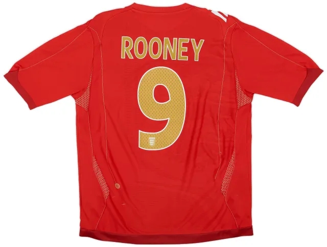 Umbro 2006-08 England Away Shirt Rooney #9 - 6/10 - (L)