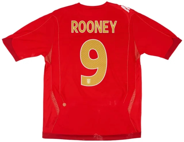 Umbro 2006-08 England Away Shirt Rooney #9 - 8/10 - (L)