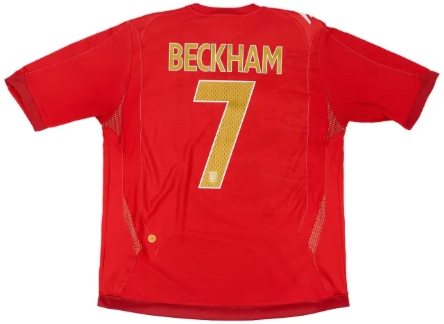 Umbro 2006-08 England Away Shirt Beckham #7 - 9/10 - (XL)