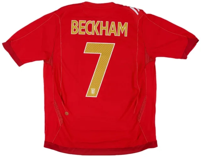 Umbro 2006-08 England Away Shirt Beckham #7 - 6/10 - (L)