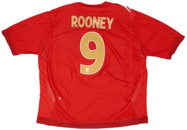 Umbro 2006-08 England Away Shirt Rooney #9 - 7/10 - (3XL)