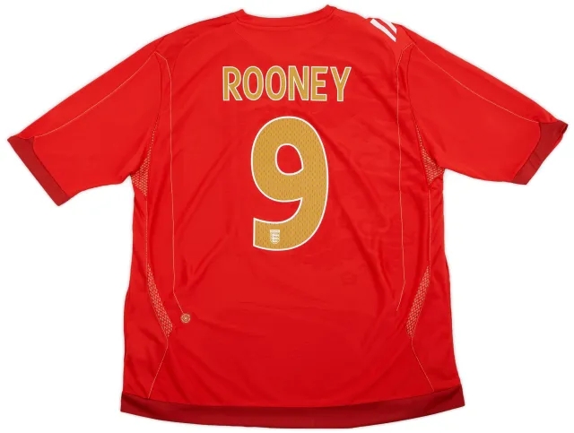 Umbro 2006-08 England Away Shirt Rooney #9 (XXL)