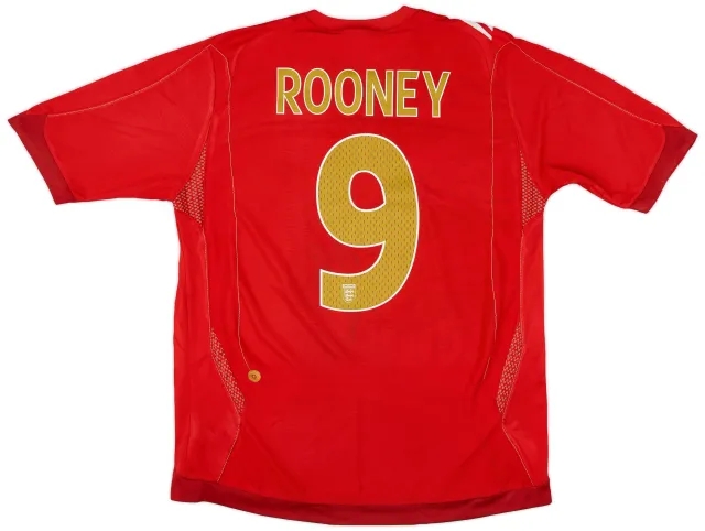 Umbro 2006-08 England Away Shirt Rooney #9 - 7/10 - (L)