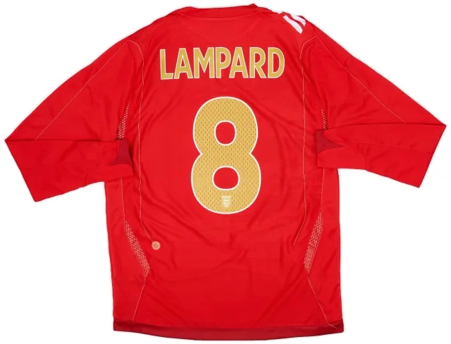 Umbro 2006-08 England Away L/S Shirt Lampard #8 - 8/10 - (M)