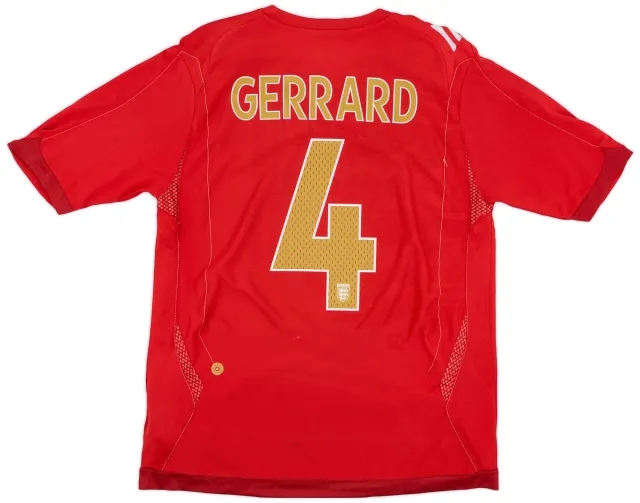 Umbro 2006-08 England Away Shirt Gerrard #4 - 6/10 - (L)