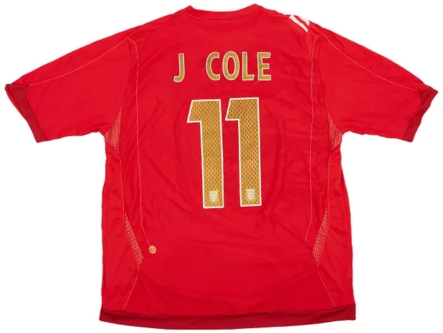 Umbro 2006-08 England Away Shirt J. Cole #11 - 5/10 - (L)