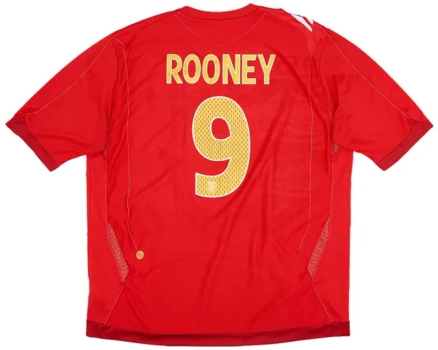 Umbro 2006-08 England Away Shirt Rooney #9 - 6/10 - (XL)