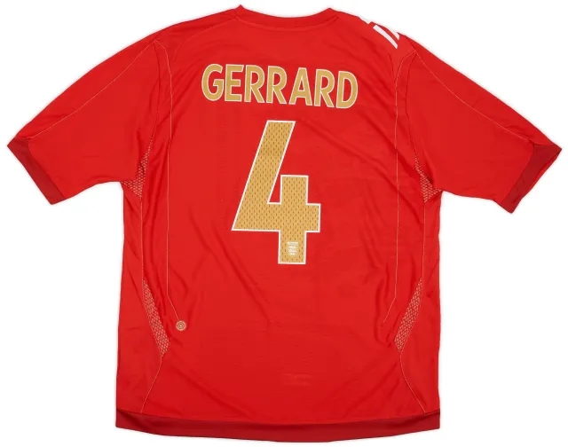Umbro 2006-08 England Away Shirt Gerrard #4 (XL)