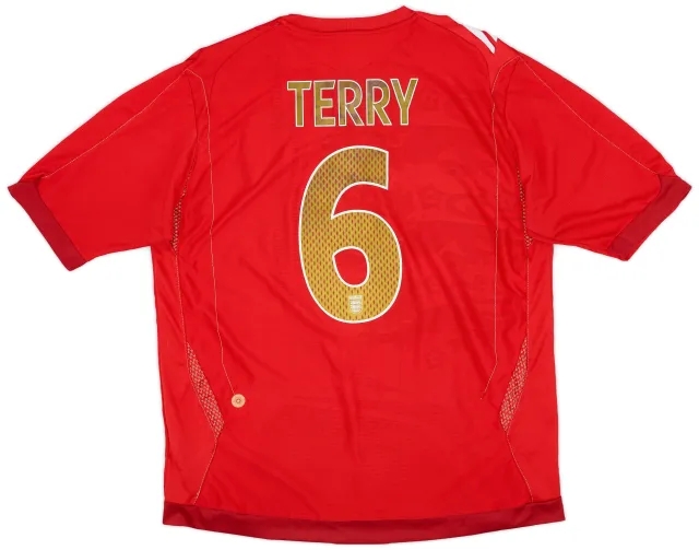 Umbro 2006-08 England Away Shirt Terry #6 - 6/10 - (XL)